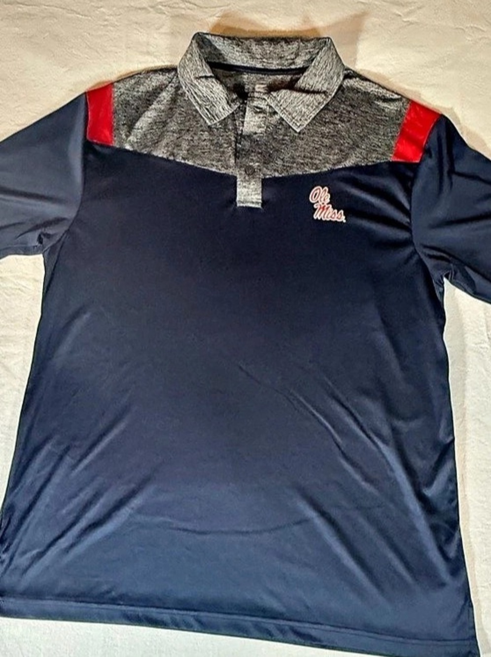 Ole Miss Colosseum Men's Color Block Polo Size Large